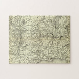 Map Ohio and Mississippi Railway Jigsaw Puzzle