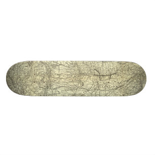 Map Ohio and Mississippi Railway Skateboard
