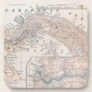 MAP: PANAMA, 1907 COASTER
