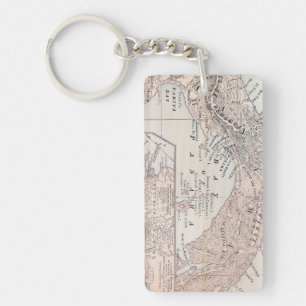 MAP: PANAMA, 1907 KEY RING