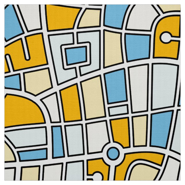 Map Pattern 030520 - Colours 04 Fabric (Swatch)