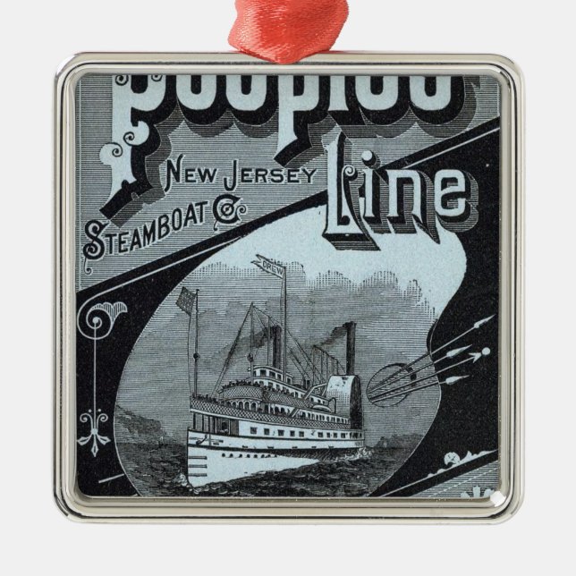 Map Peoples Line of Steamers Metal Ornament (Front)