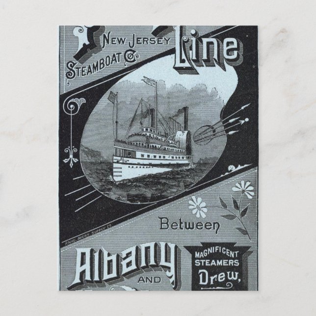 Map Peoples Line of Steamers Postcard (Front)