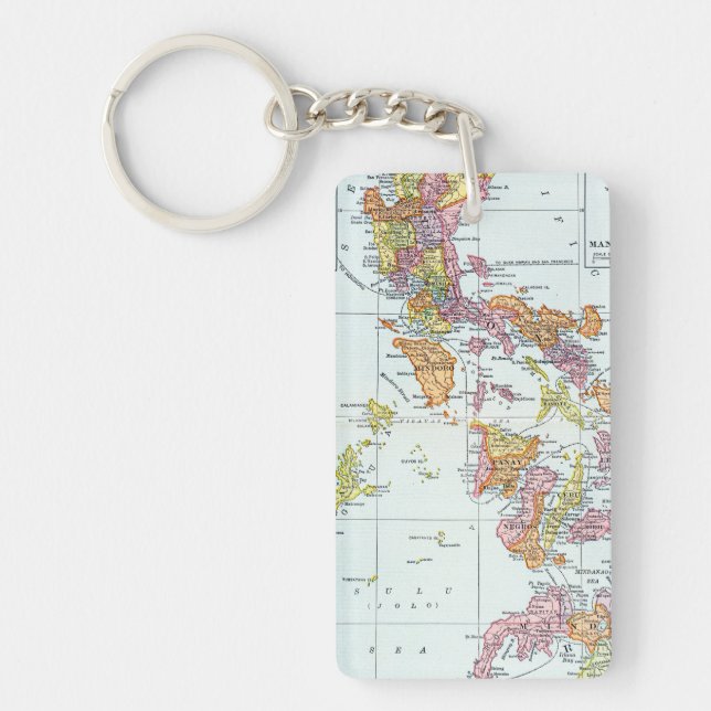 MAP: PHILIPPINES, 1905 KEY RING (Front)