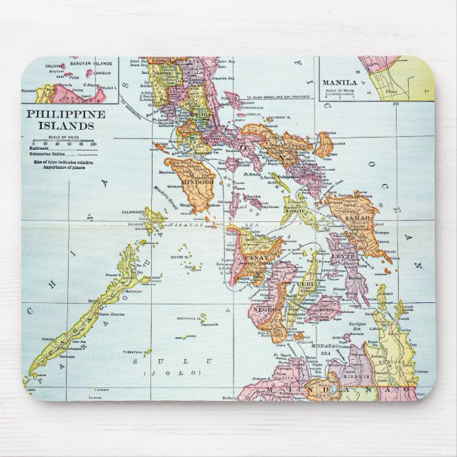 MAP: PHILIPPINES, 1905 MOUSE PAD (Front)