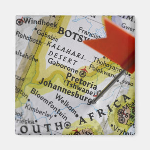 Map pin placed in Johannesburg, South Africa on Magnet