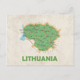 MAP POSTCARDS ♥ Lithuania