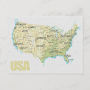 MAP POSTCARDS ♥ USA