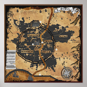 Map Print of Byrsa City