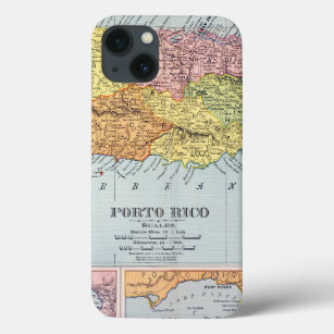 MAP: PUERTO RICO, 1900 iPhone 13 CASE