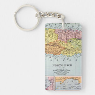 MAP: PUERTO RICO, 1900 KEY RING
