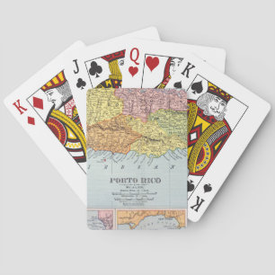 MAP: PUERTO RICO, 1900 PLAYING CARDS