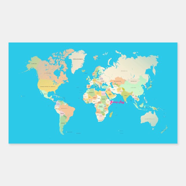 map rectangular sticker (Front)