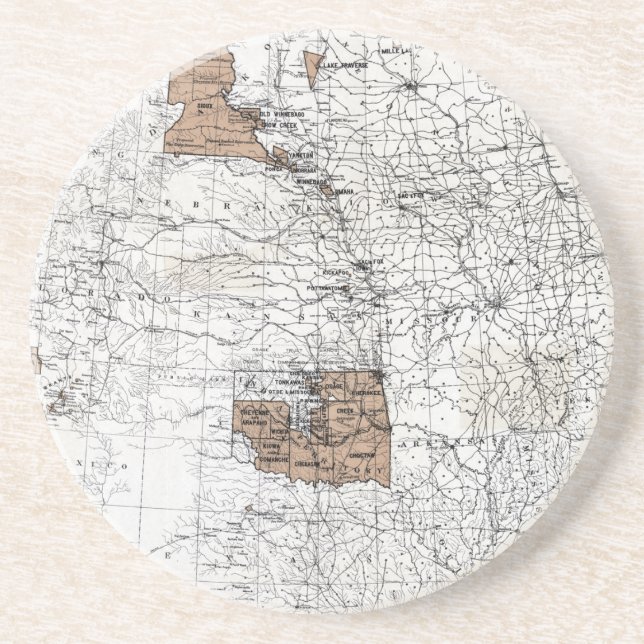 MAP: RESERVATIONS, 1888 COASTER (Front)