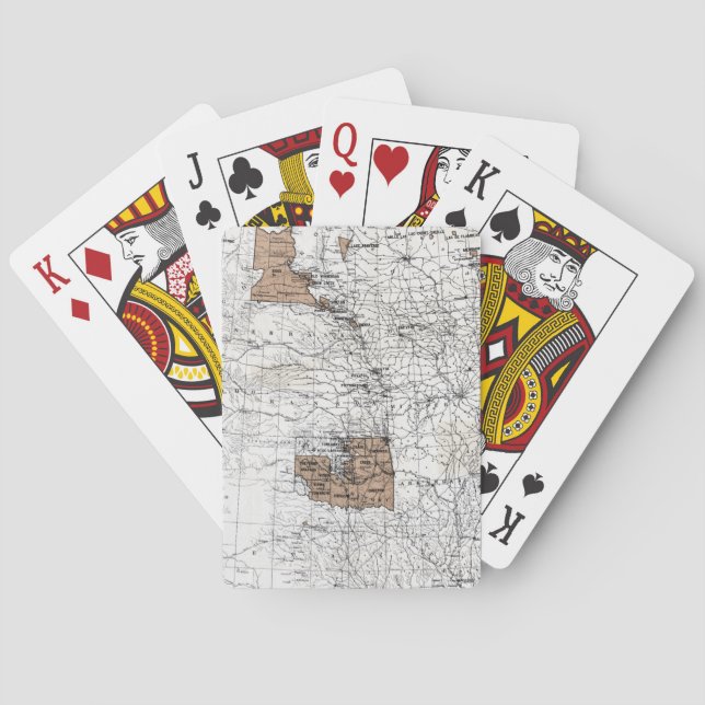 MAP: RESERVATIONS, 1888 PLAYING CARDS (Back)