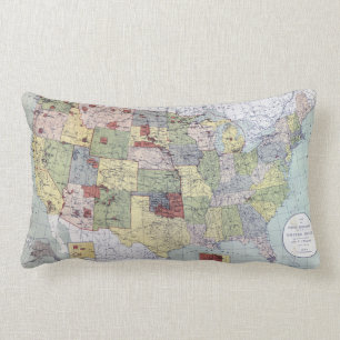 MAP: RESERVATIONS, 1892 LUMBAR CUSHION