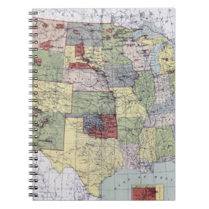 MAP: RESERVATIONS, 1892 NOTEBOOK