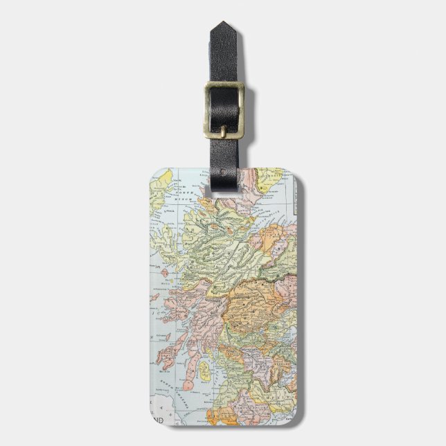MAP: SCOTLAND LUGGAGE TAG (Front Vertical)