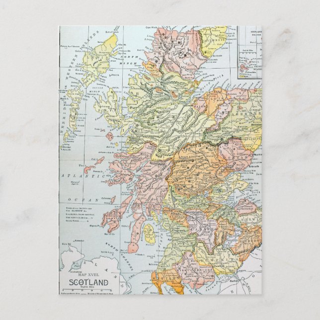MAP: SCOTLAND POSTCARD (Front)