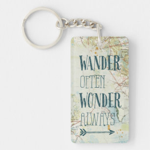 Map Sentiments Key Ring