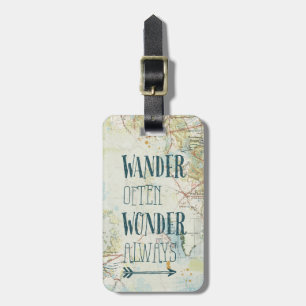 Map Sentiments Luggage Tag