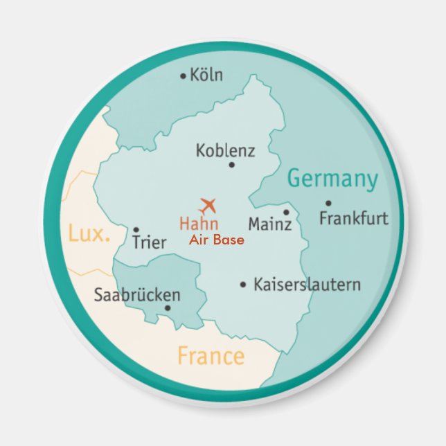 Map Showing Hahn AB Magnet (Front)