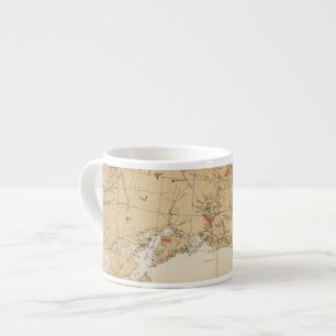Map Showing Routes from San Francisco to Alaska Espresso Cup