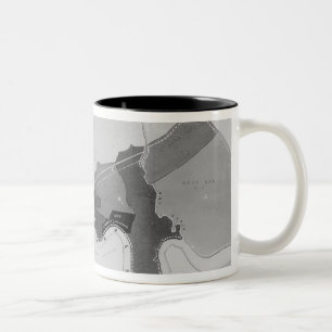 Map showing the Distribution of Deaths Two-Tone Coffee Mug