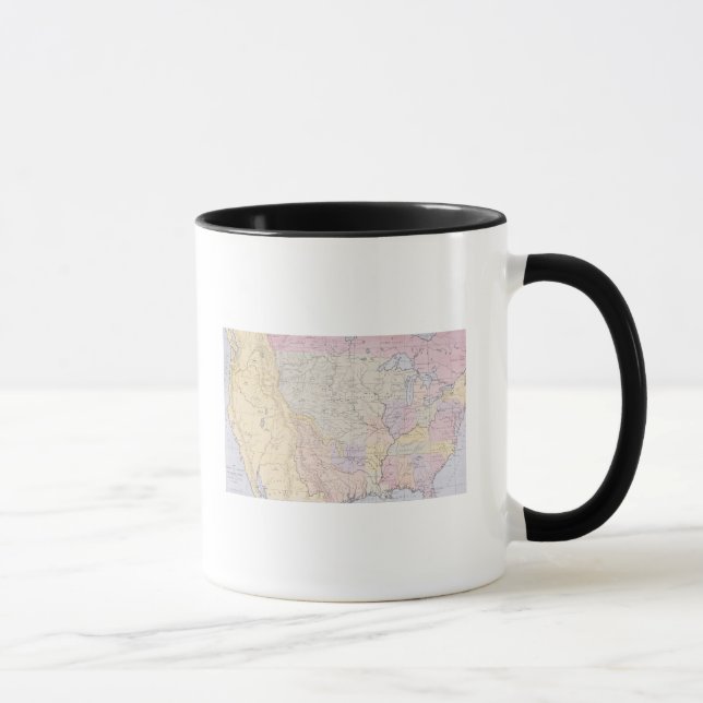 Map showing the localities of the Indian tribes Mug (Right)