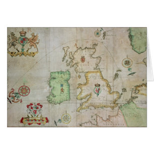 Map showing the route of the Armada fleet