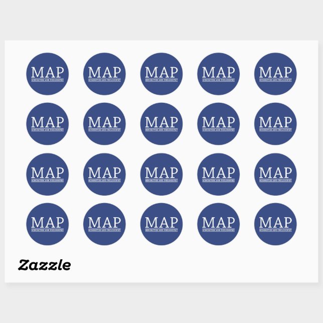 MAP Sticker Blue Background (Sheet)