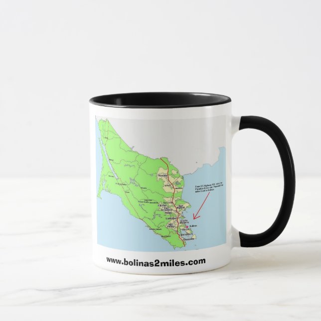Map to Bolinas Mug (Right)