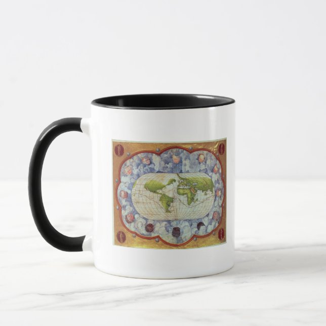 Map tracing Magellan's world voyage Mug (Left)