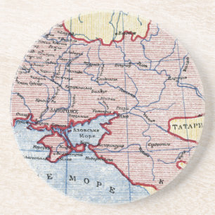 MAP: UKRAINE, c1906 Coaster