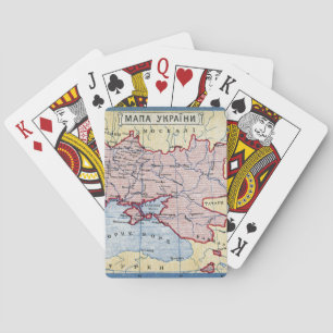 MAP: UKRAINE, c1906 Playing Cards