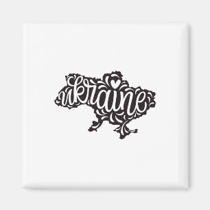 Map Ukraine - Ukrainian National Emblem Magnet