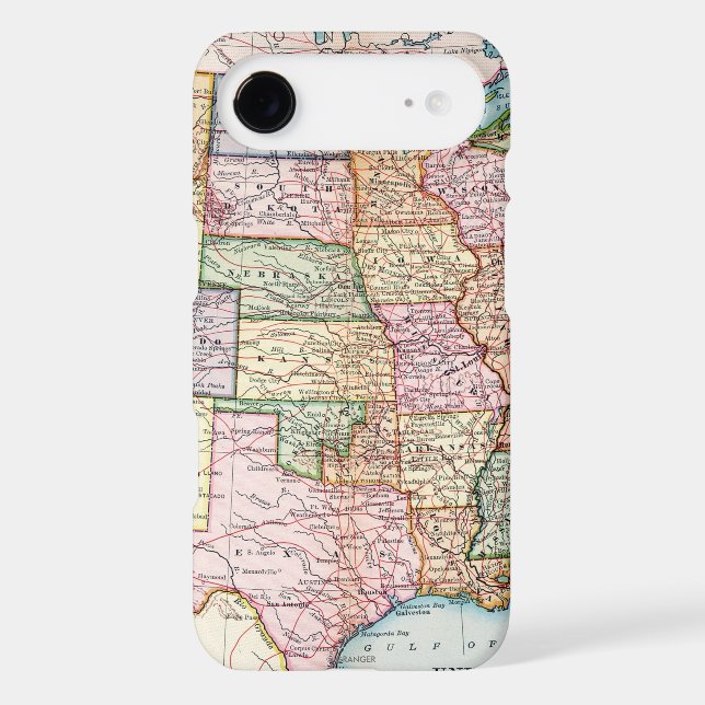 Map: United States, 1905 Case-Mate iPhone Case (Back)
