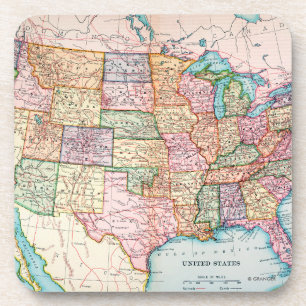 Map: United States, 1905 Coaster