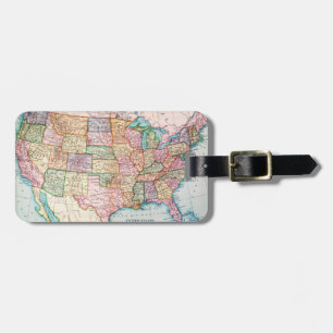 Map: United States, 1905 Luggage Tag