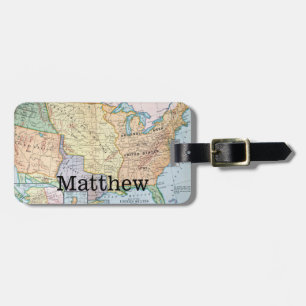 Map: US Expansion, 1905 Luggage Tag