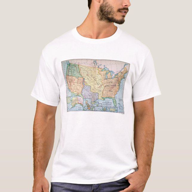 Map: US Expansion, 1905 T-Shirt (Front)