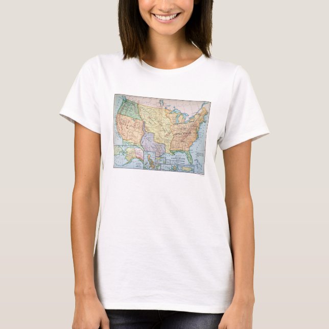 Map: US Expansion, 1905 T-Shirt (Front)