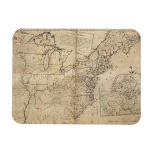 MAP: USA, 1783 MAGNET