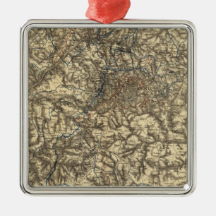 Map V illustrating the Military Operations Metal Ornament