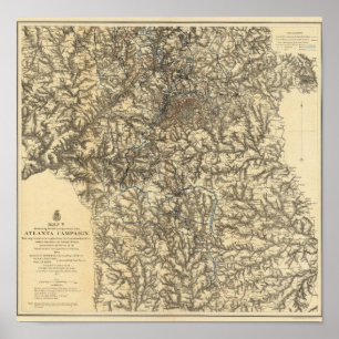 Map V illustrating the Military Operations Poster
