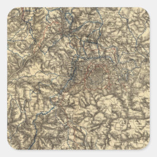 Map V illustrating the Military Operations Square Sticker