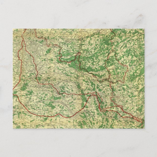 Map Western Front Postcard (Front)