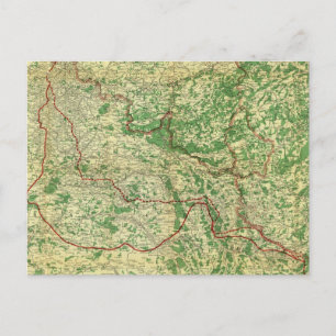 Map Western Front Postcard