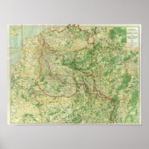 Map Western Front Poster