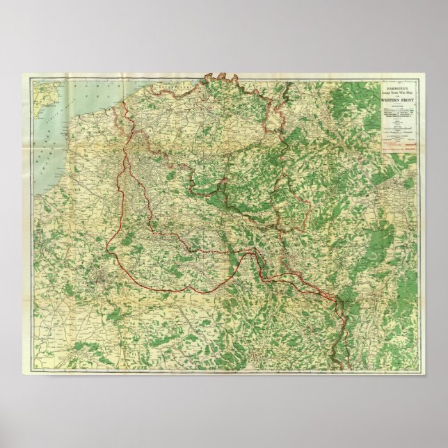 Map Western Front Poster (Front)